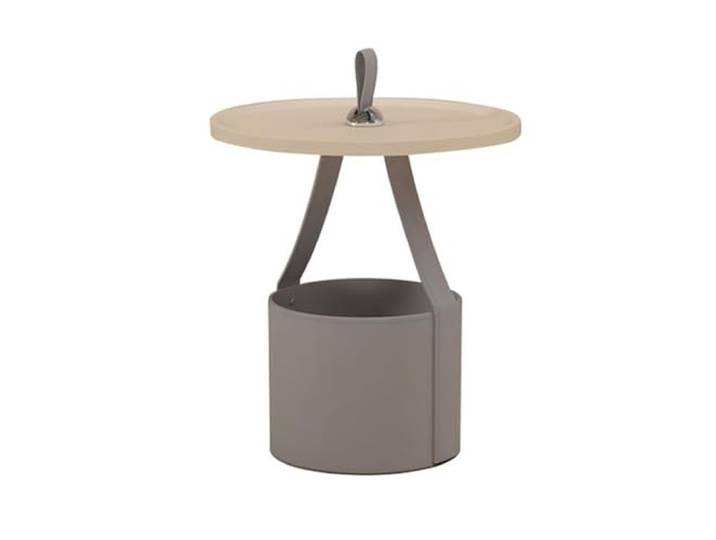 9bbhfJw4R Couchtisch im Landhausstil Tragbarer Mini-Sofa-Beistelltisch mit Griff(Grigio)