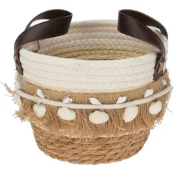 Korb mit Griffen (DH 22,50x19 cm) - braun - DH 22,50x19 cm