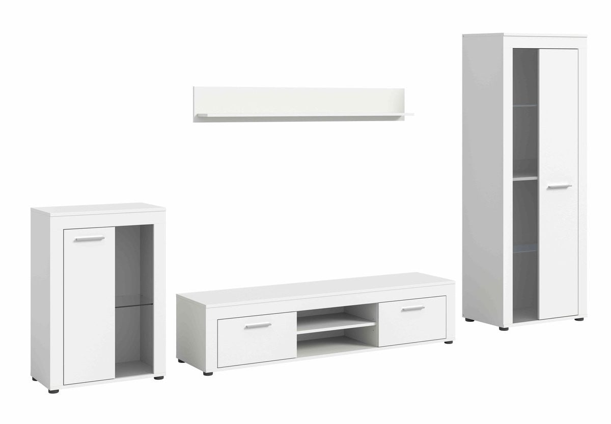 Furnilux Jam woonkamercombinatie wit melamine - B: 35 cm, D: 169 cm, H: 310 cm