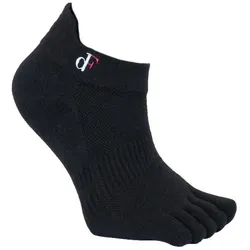 DF Damen/Herren/Unisex 100 dF Toe Socks  Run No Show L schwarz