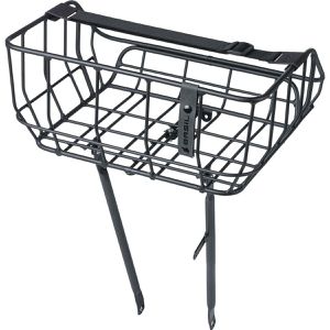 Basil Fahrrad-Gepäckträger Portland, 26-28 Zoll, vorne, universell, Gepäckplattform mit Spanngurt, bis 10 kg