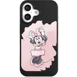 Nivocase Hülle für Apple iPhone 16 Handyhülle NIVOcore Case Schwarz Disney Motiv ohne Hintergrund (Apple iPhone 16), Smartphone Hülle, Schwarz