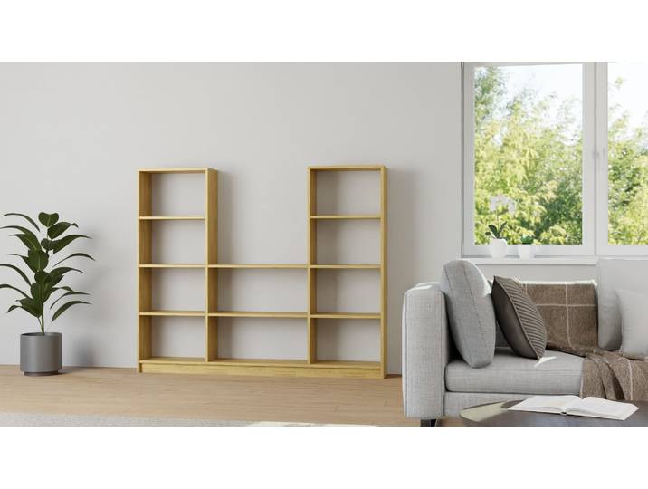 Stylishes Schallplattenregal nach Maß Eiche Natur geölt