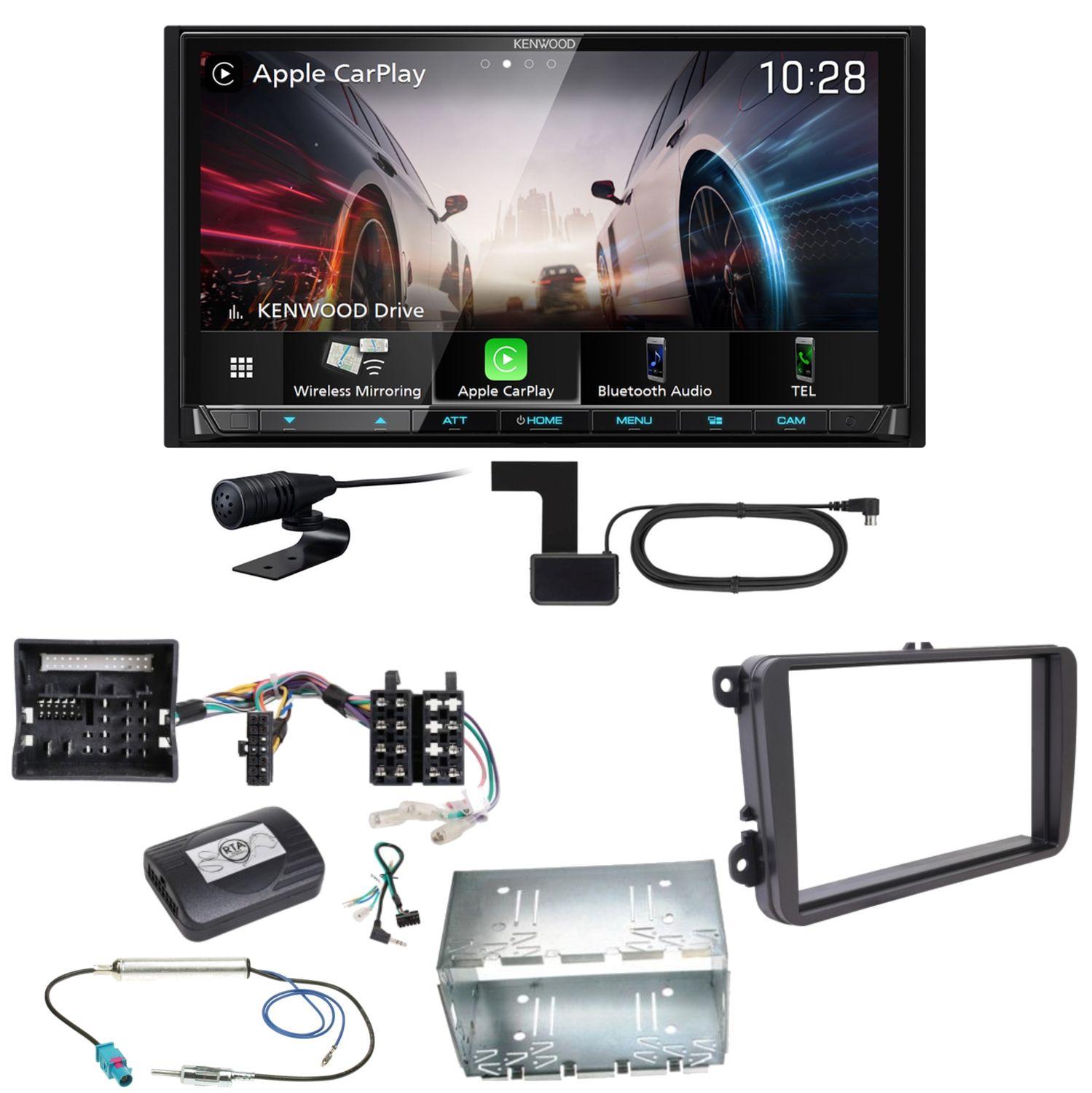 Kenwood DMX8021DABS Android Auto CarPlay Einbauset für Tiguan Amarok Caddy Jetta