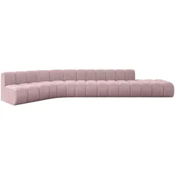 ECKSOFA modulares Sofa Brilo-L2 - 471x174x70 cm Rosa