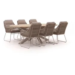 Intenso Isorella/ROUGH-Y Ellips 200 cm Gartenmöbel-Set 7-teilig