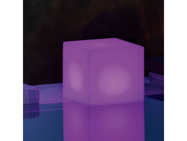 Newgarden Solarleuchte Cuby Würfel, Höhe 20 cm Cuby, dimmbar, weiß / opal, Kunststoff, Modern, Solarleuchte