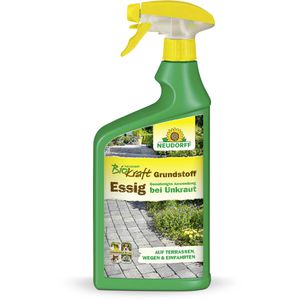 Neudorff Grundstoff BioKraft Essig, anwendungsfertig, gegen Unkraut auf Wegen, Plätzen & Terrassen, 100 m², 1 Liter