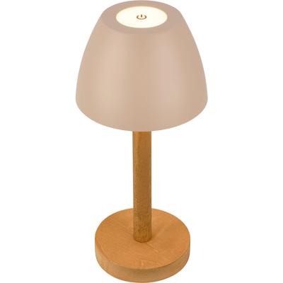 BRILONER LEUCHTEN LED Außen-Tischleuchte "SERINA WOOD 7661011", beige, Leuchten