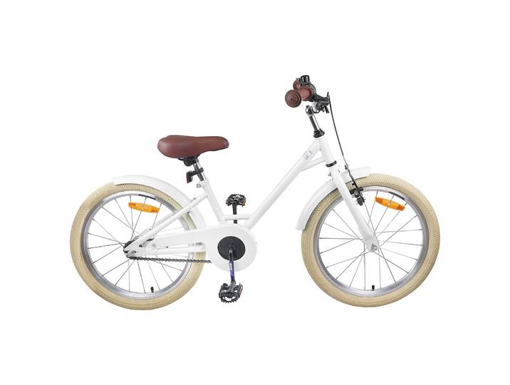 vidaXL Kinderfahrrad 18 Zoll für 5-7 Jahre alt Weiß