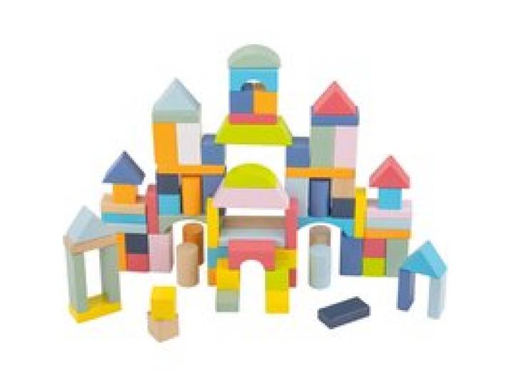 LUPILU® Assortiment de tambours-jouets Ville / Blocs de construction colorés / Monde marin (blocs de construction en couleur)