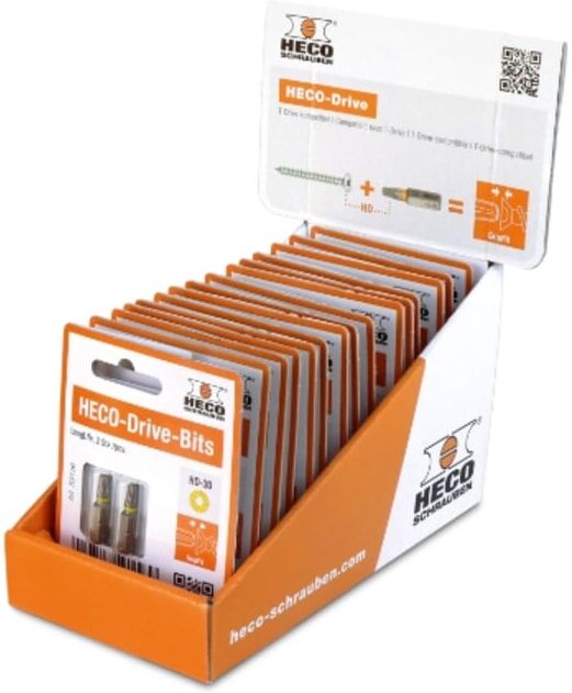 Blister tray, HD-30, jaune, 15 blisters de 2 embouts chacun ; HECO (62500)
