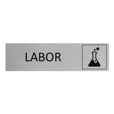 CombiCraft Aluminium Türschild Labor 165x45mm mit 3M-Tape