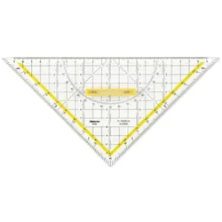 Aristo, Lineal, TZ-Dreieck 25 cm + Geosaver Geodreieck 1650/4 10Stk. (25 cm, Kunststoff)