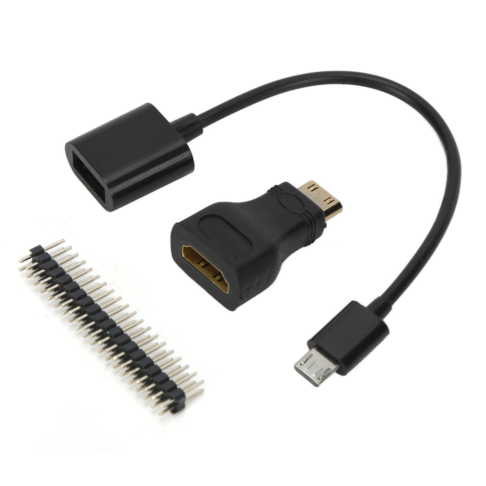 Cocosity Mini-HD naar HD-adapter en Micro-USB naar USB-stroomkabel voor Raspberry Pi Zero Pin Kit