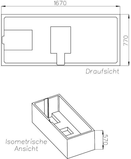 Neuesbad Wannenträger für Kaldewei Asymmetric Duo 170x80 SW11220