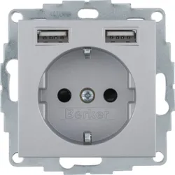 Berker Steckdose SCHUKO/USB 48031404