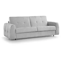 SCHLAFSOFA Pireus mit italienischem Gestell, 140x200, Hellgrau