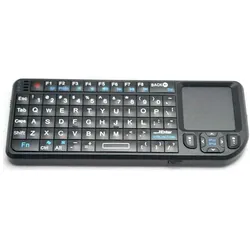 Sertronics Mini Funk Tastatur mit Touchpad & Beleuchtung (US, Kabellos), Tastatur, Schwarz
