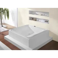 Hoesch Badewanne Ergo+ Quadrat 2075x1950 Weiss/verchromt 6439.010305