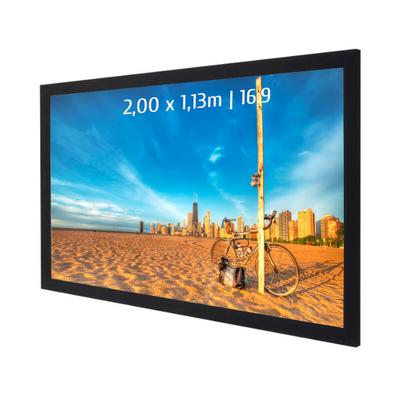 KIMEX - Rahmenleinwand 2,00 x 1,13m - Format 16:9