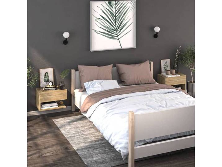 Tables de chevet murales 2 pcs Chêne sonoma 810960