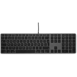 LMP USB Keyboard 110 keys wired (DE, Kabelgebunden), Tastatur, Grau