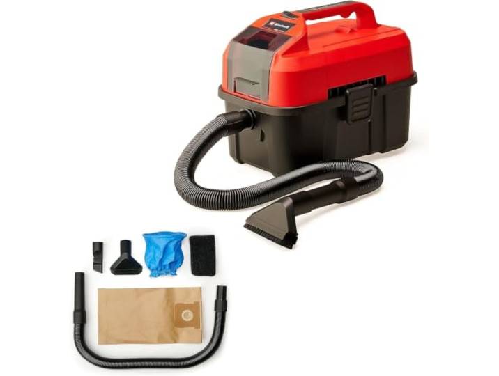 Einhell Akku-Nass-Trockensauger TE-VC 18/10 Li-Solo PXC 18 V 10-L-Behälter 2-m-Schlauch Fugen-/Bürstendüse Polster-/Universaldüse ohne Akku