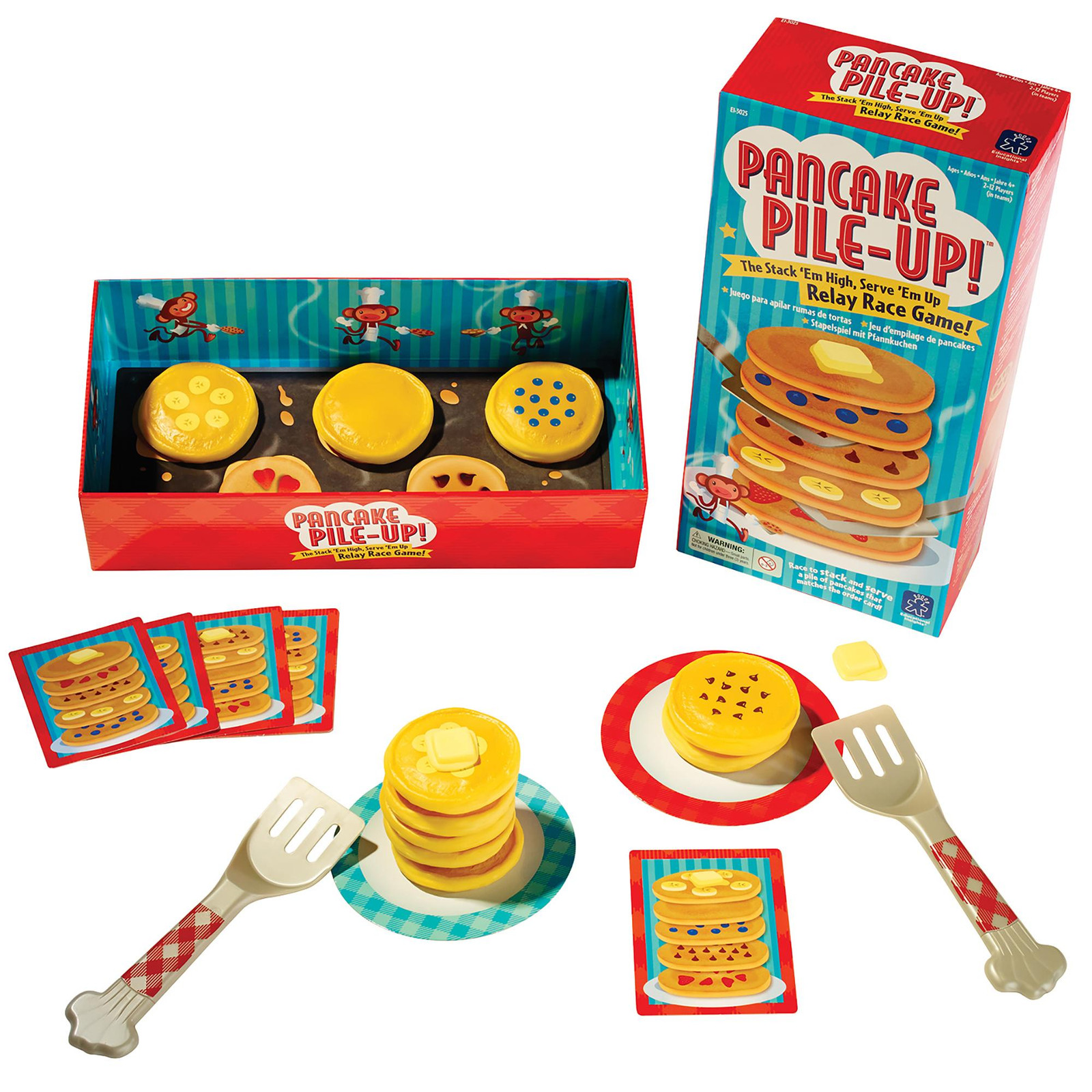 Learning Resources Leerzame speelset Pancake Pile-Up voor 4 of meer spelers in verschillende kleuren