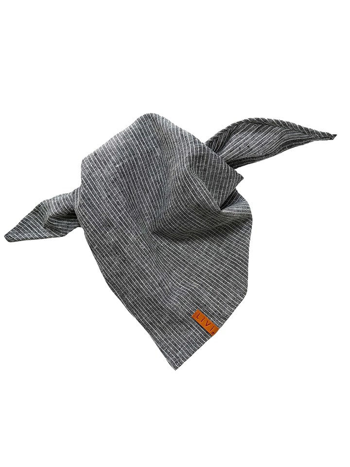 LiVi Leinentuch "Grau finestripes" in Anthrazit - onesize