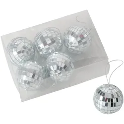 Hänger-Set DISCOKUGEL (DH 5x5 cm) - silber - DH 5x5 cm