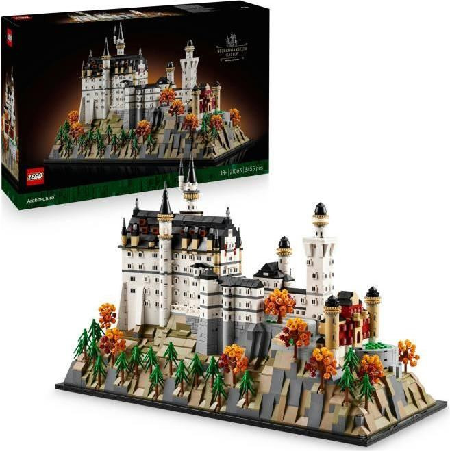 LEGO Architecture 21063 Kasteel Neuschwanstein bouwset voor volwassenen met 3455 onderdelen