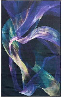 Nourison Washables Indoor only Blue Abstract Area Rug