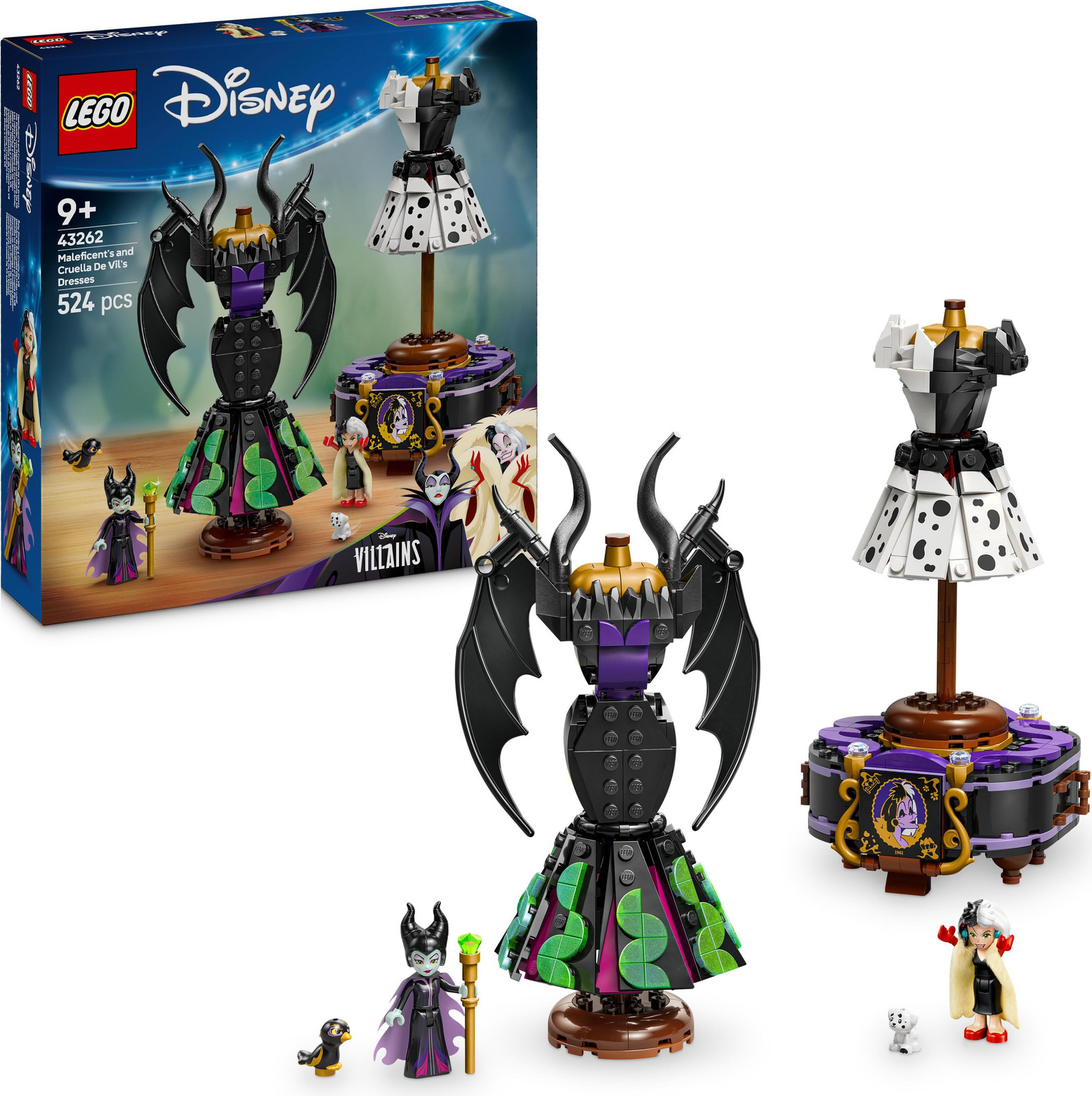 LEGO Disney De jurken van Maleficent en Cruella De Vil 43262