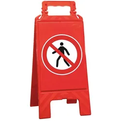 Warnaufsteller rot, Kunststoff, zur Kennzeichnung von Verbotszonen, Fußgänger