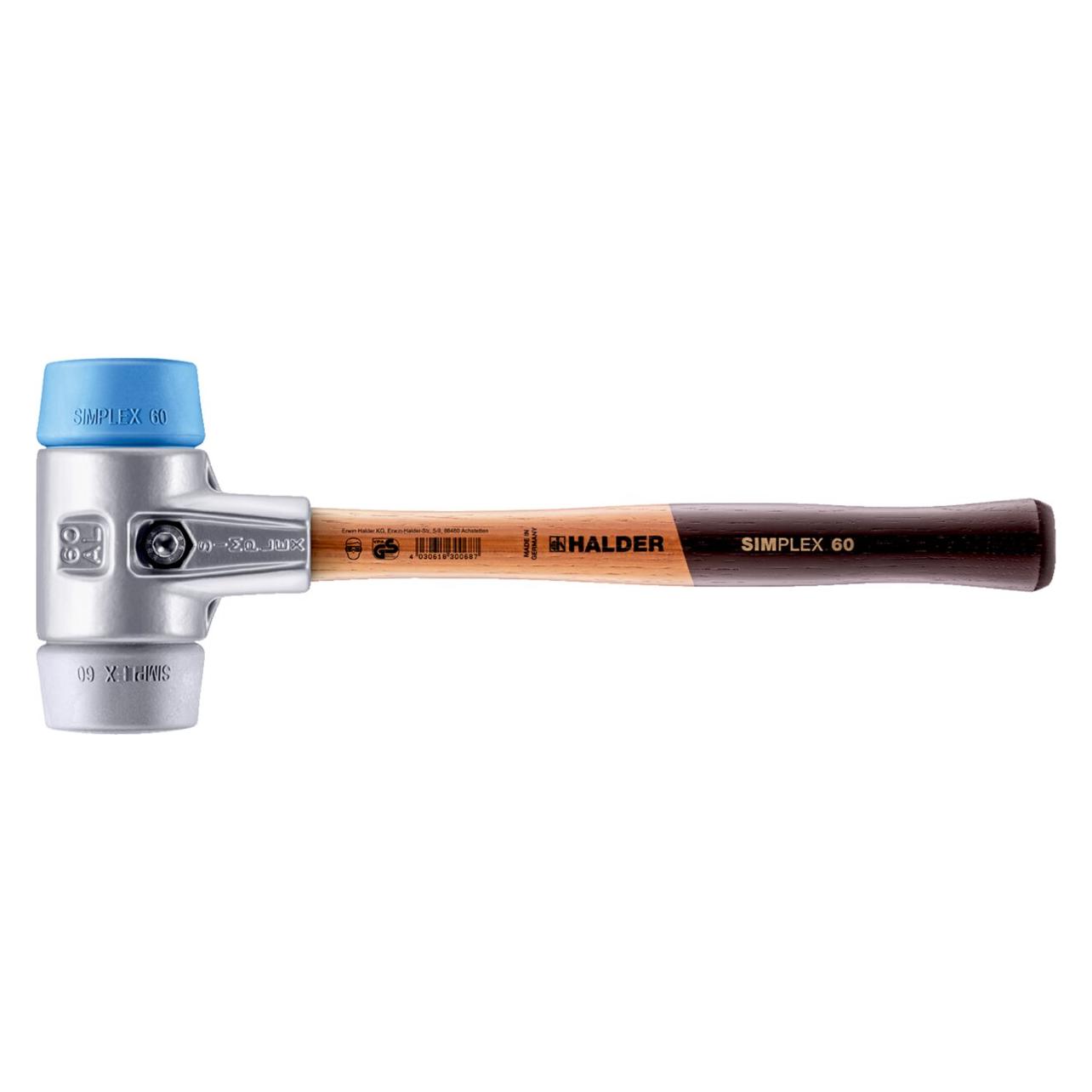 Halder Schonhammer 850 60mm TPE-soft/TPE-mid AL-Gehäuse Simplex (850 g) (3113.060)