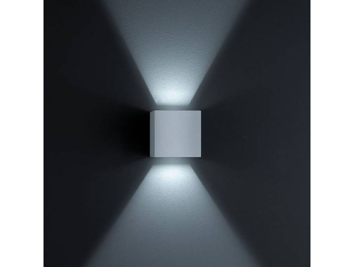 Helestra Wandaußenleuchte Siri 44 - Silbergrau , 15 x 15 x 15 C