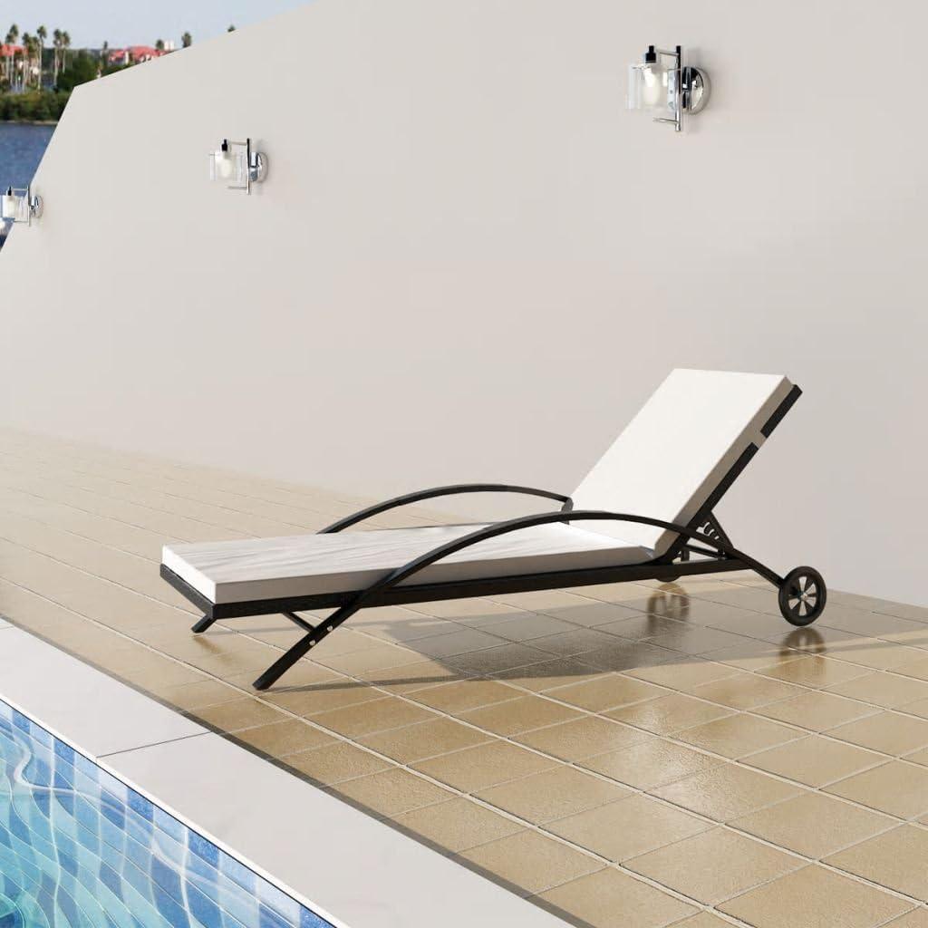 Sonnenschirmständer - Liegestuhl - Gartenstuhl - Liegestuhl für den Außenbereich - Lounge-Sessel - Wetterbeständiges Polyrattan