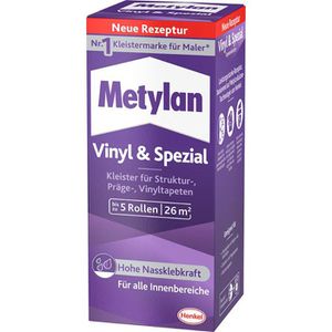 Metylan Tapetenkleister MPVS4, Vinyl & Spezial, für Struktur-, Spezial- und Vinyltapete, 180g