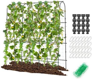 Costway 71 x 71 Inch U-Shaped Tall Garden Arched Trellis for Climbing Plants