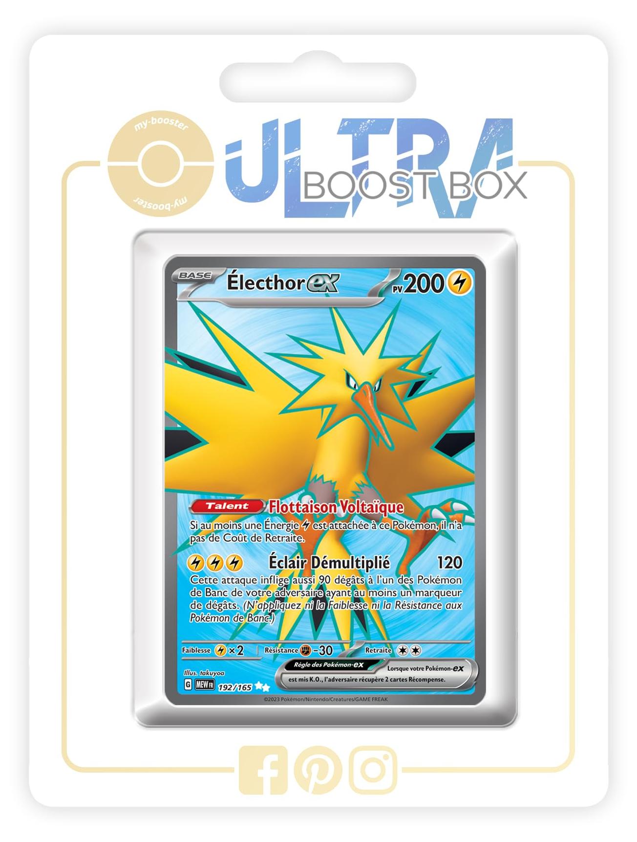 Pokémon-Kartenbox - 10 franz. Karten, Électhor ex 192/165