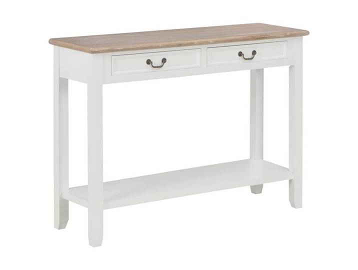 vidaXL Beistelltisch vidaXL Konsolentisch Weiß 110 x 35 x 80 cm Holz
