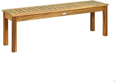 Costway 52 Inch Outdoor Acacia Wood Dining Bench Chair