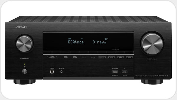 Denon AVR X2600H DAB *schwarz* 7.2 Kanal AV-Receiver mit 3D-Sound, DAB+ und HEOS Technologie DE07087