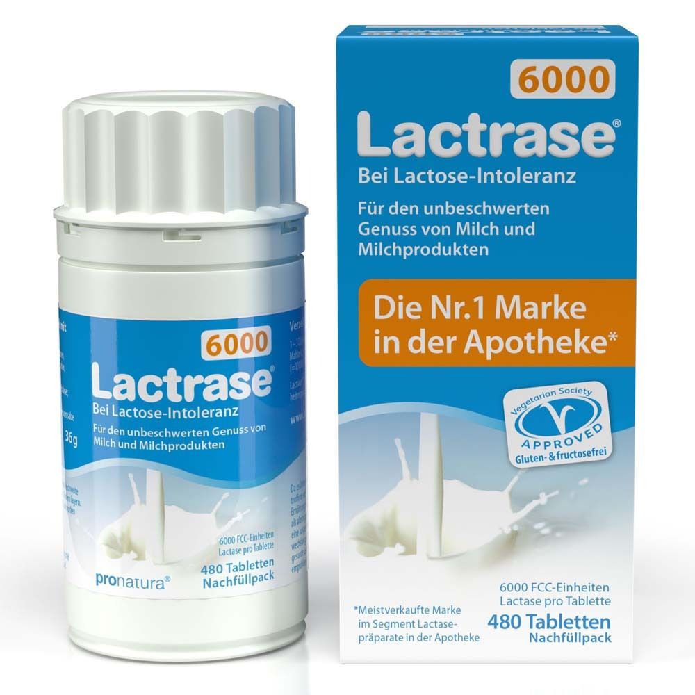 Lactrase 6.000 FCC Tbl.Klickspender-Nachfüllpack 480 St Tabletten