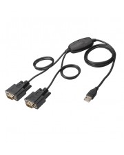 DIGITUS Serieller Adapter USB RS-232 2 Anschlüsse (DA-70158)