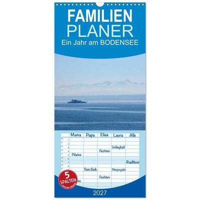 Familienplaner 2027 - Ein Jahr am BODENSEE mit 5 Spalten (Wandkalender, 21 x 45 cm) CALVENDO