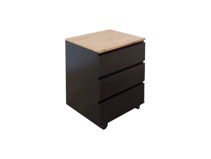 Moderner Rollcontainer „Big Deal II“ Schwarz matt, Eiche Invicta Interiors