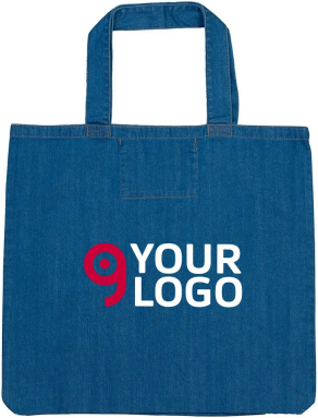 Shopper Denim 100% Cotone Organico, 50x46 cm, Rinforzata - Personalizzate o neutre Mantis