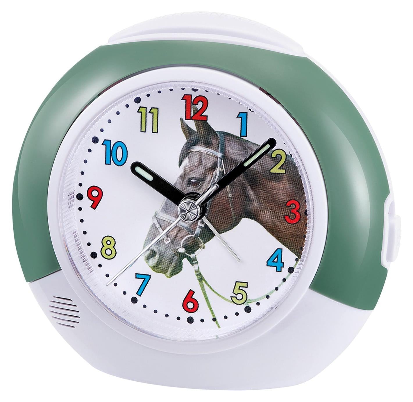 Atlanta 2149/6 Kinderwekker met geleidelijk toenemend geluid, groen paard
